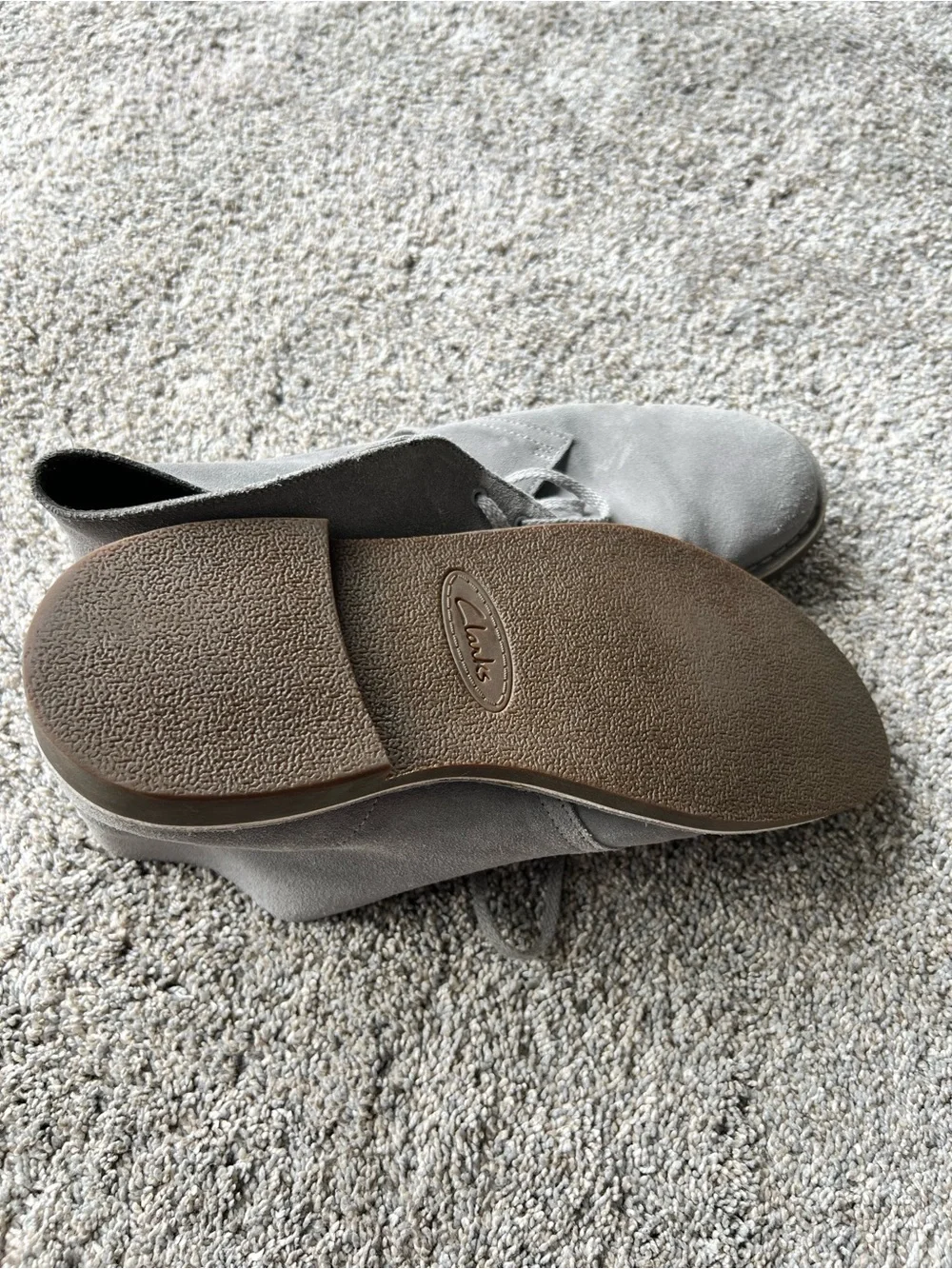 Men's Classic Gray Suede Desert Boots. Size 12.